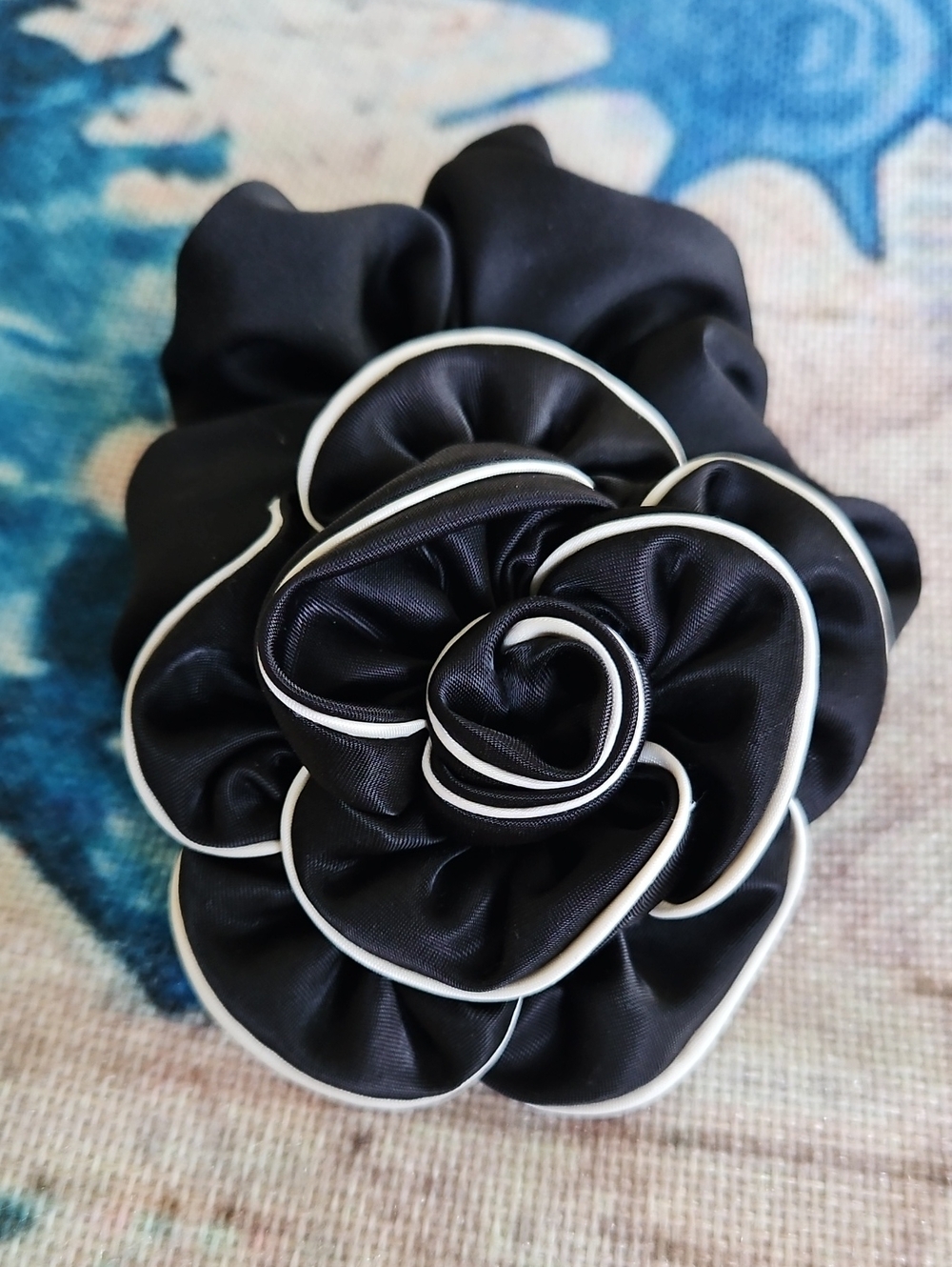 Camille Flower Hair Scrunchie